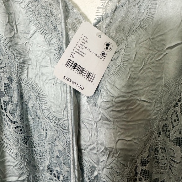 Free People Maybe Forever Maxi Dress in Gray Blue Size 10 NWT - Picture 13 of 13